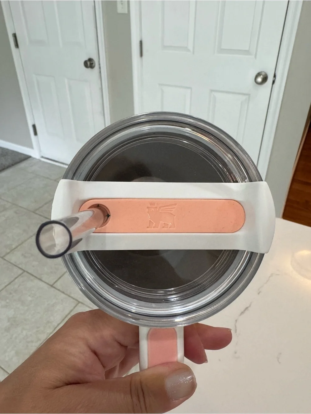 Stanley x Target peach colorblock Quencher H2.0 Tumbler - Picture 3 of 4